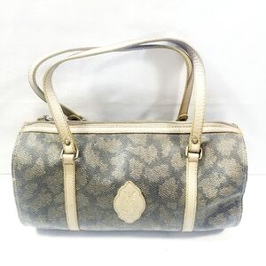 Yves Saint Laurent Gray and Cream Satchel